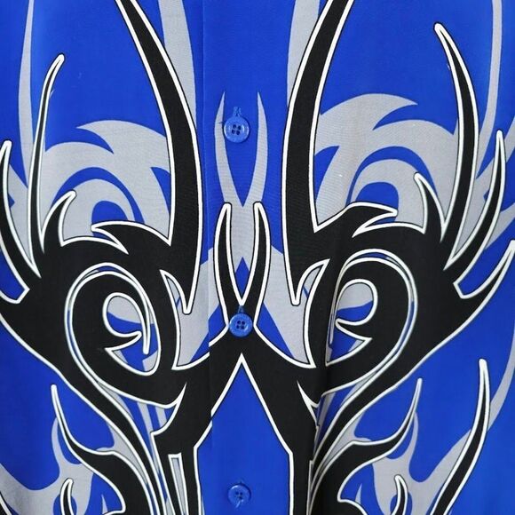 Dragonfly Tribal Shirt Mens Size XL Vintage Y2K All Over Print Streetwear Camp - Picture 2 of 6